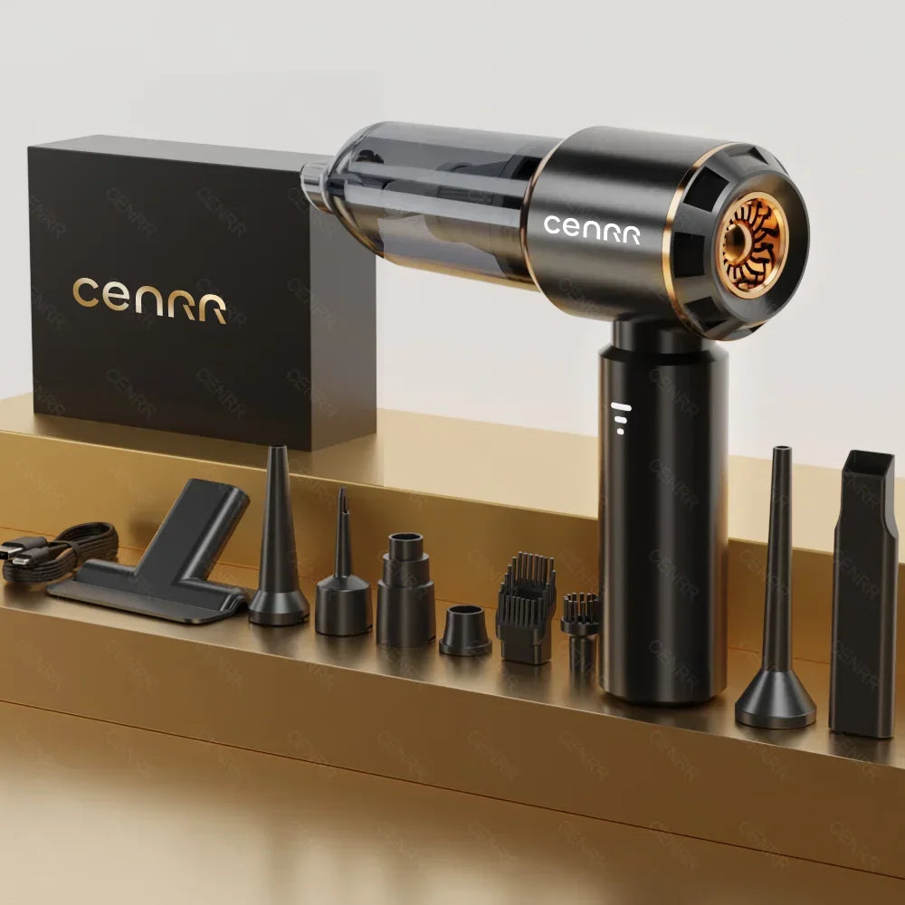 CENRR Car Vacuum Cleaner 360000PA Cordless Powerful Wireless Car Cleaner Mini HandHeld Portable Vacuum Cleaner Home Appliance
