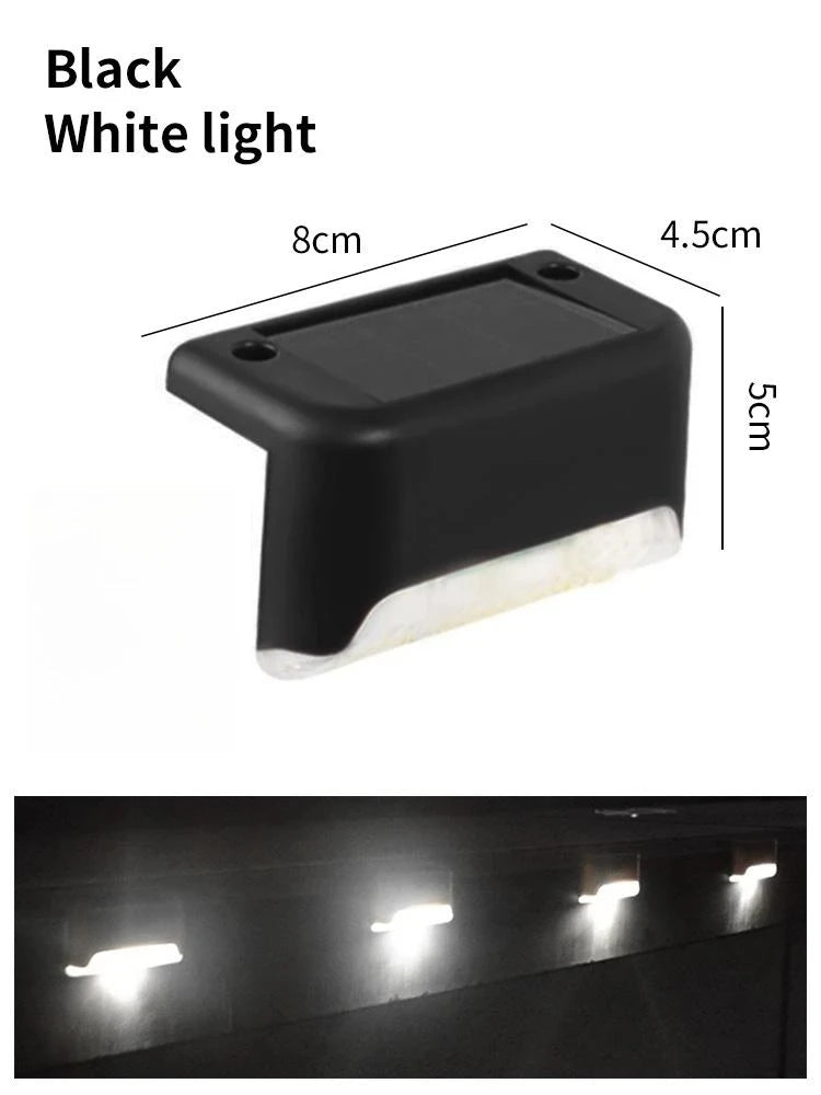 Solar Deck Lights 6 PacK Outdoor Step Lights Waterproof Led Solar Lamp For Stairs Railing Step Fence Yard Patio and Pathway