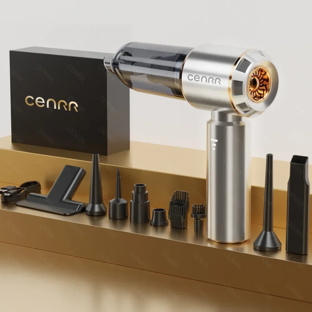 CENRR Car Vacuum Cleaner 360000PA Cordless Powerful Wireless Car Cleaner Mini HandHeld Portable Vacuum Cleaner Home Appliance