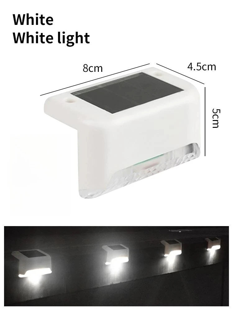 Solar Deck Lights 6 PacK Outdoor Step Lights Waterproof Led Solar Lamp For Stairs Railing Step Fence Yard Patio and Pathway