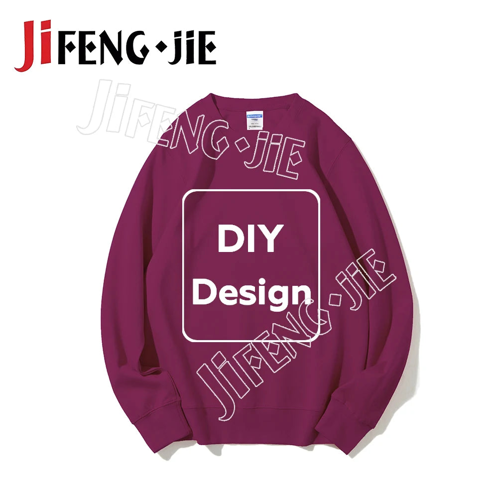 80%Cotton Custom Sweatshirt Unisex 22 Color Hoodie DIY Clothes for Text Photo Logo Customization Top Clothing Graphic Shirt Gift