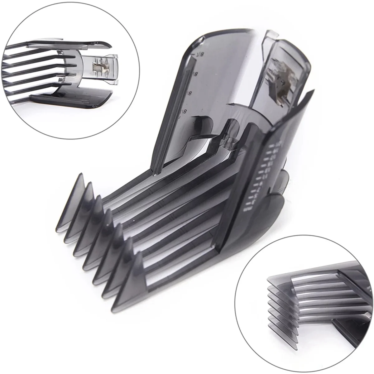 2Pcs Hair Grooming Comb Clipper Trimmer Guide Attachment for QC5130 QC5105 QC5115 QC5120 3-21mm Adjustable-T33C