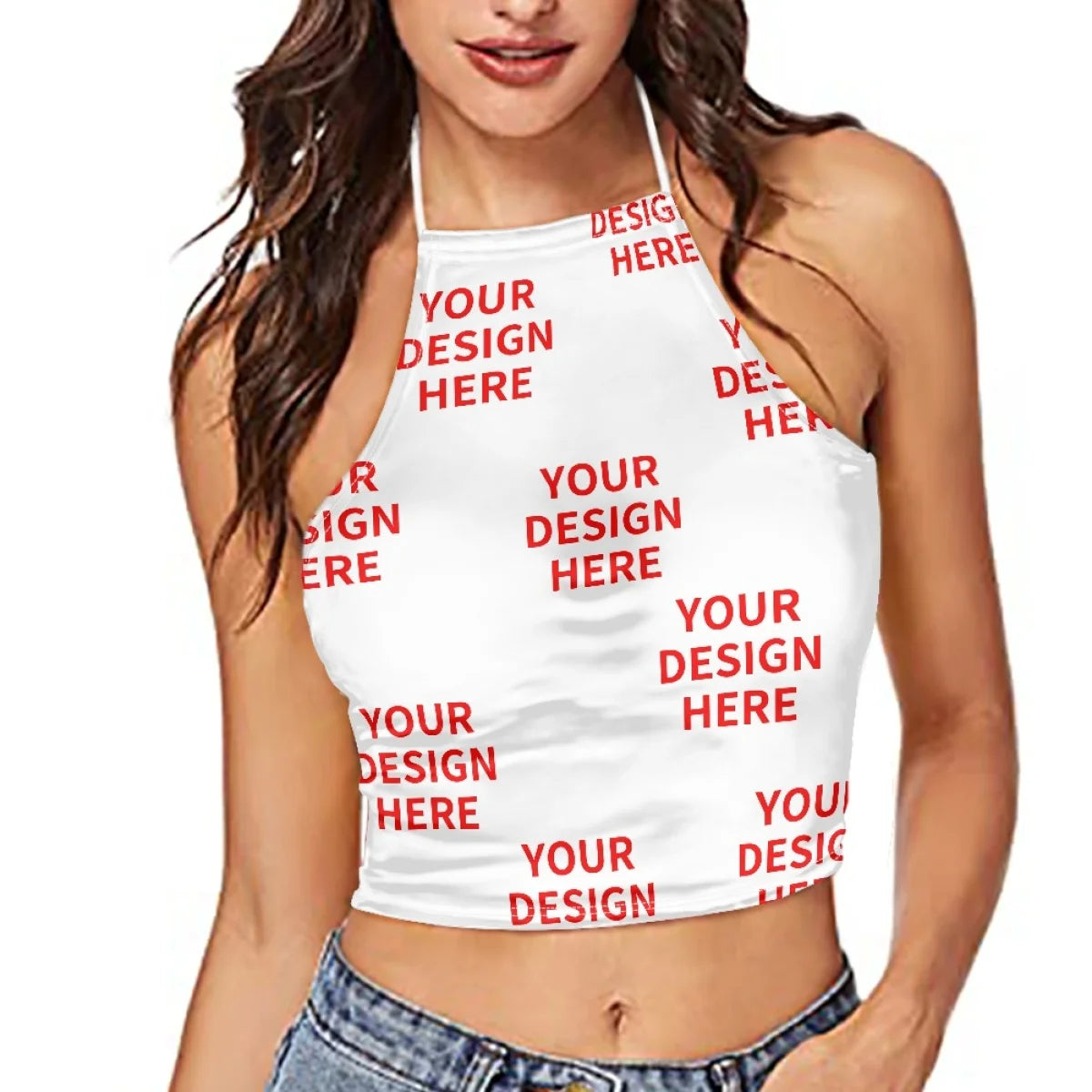 DIY Head Tight Strap Top Customized for Puppetry Society Cowherd Friend Couple Full Print Facial Expression Pack Diy Top
