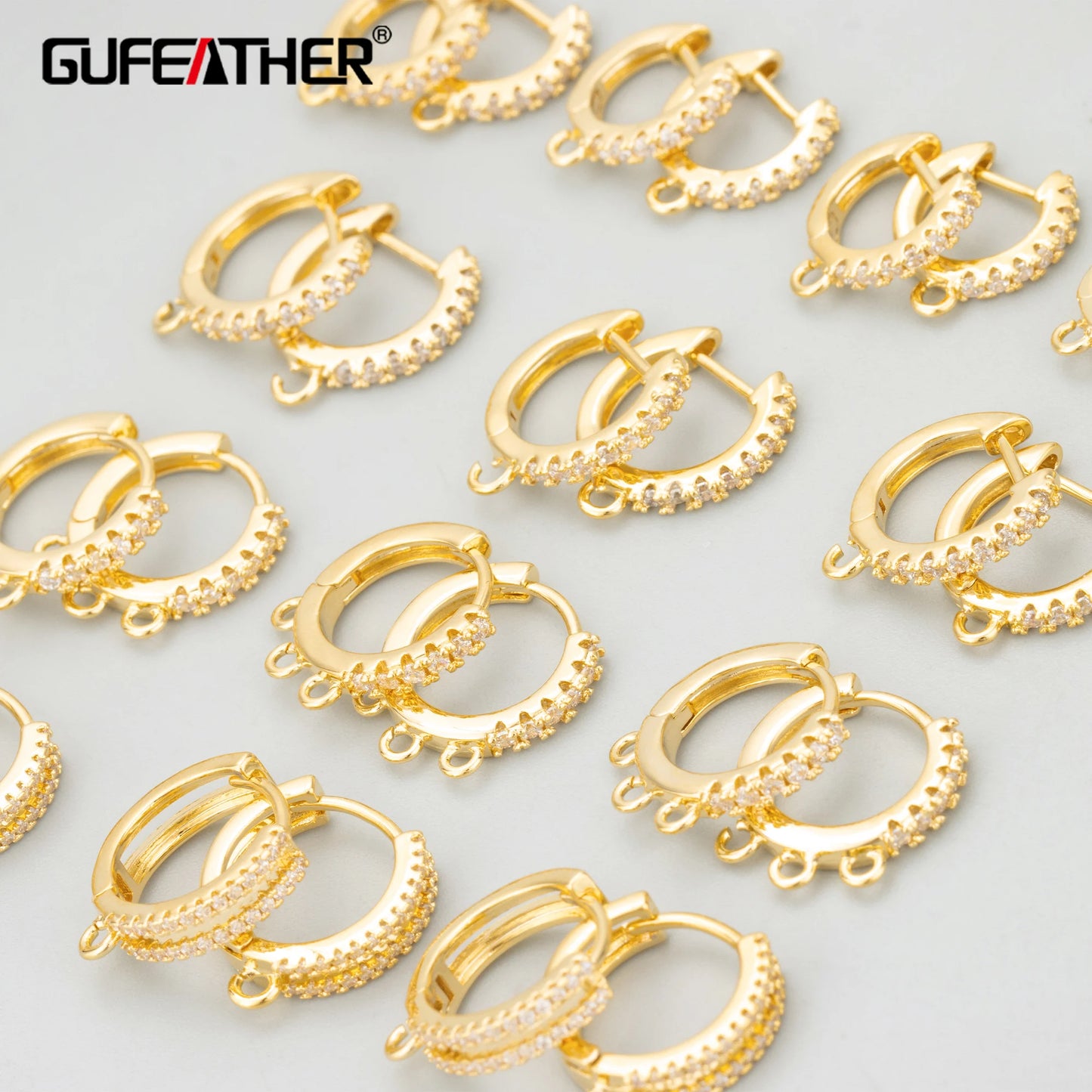 GUFEATHER,6pcs/lot,MG23,jewelry accessories,PVD,18k gold rhodium plated,copper,zircons,charms,clasp hooks,jewelry making