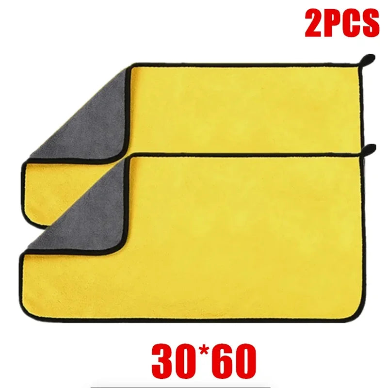1/2/6pcs Microfiber Cleaning Towel Car Cleaning Cloths Professional Detailing Car Drying Microfiber Towel Wash Towel motorcycle