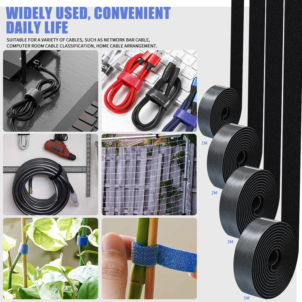 5M Organizer Cable Management Ties Tearable Cable Protector For Phone Mouse Earphone Data Wire Holder Cord Protection Organizer