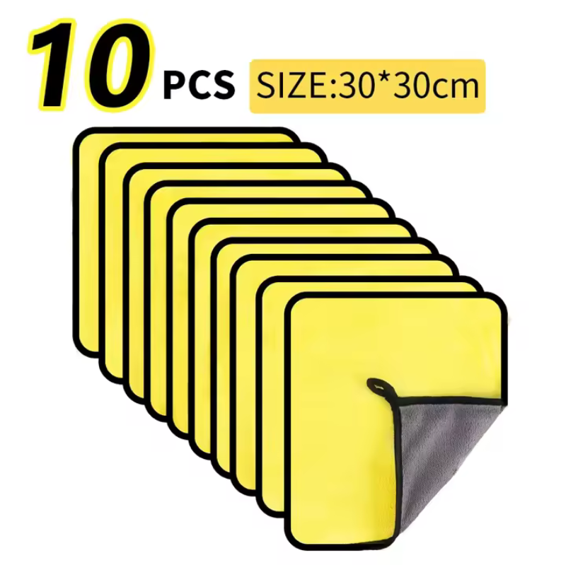1/2/6pcs Microfiber Cleaning Towel Car Cleaning Cloths Professional Detailing Car Drying Microfiber Towel Wash Towel motorcycle