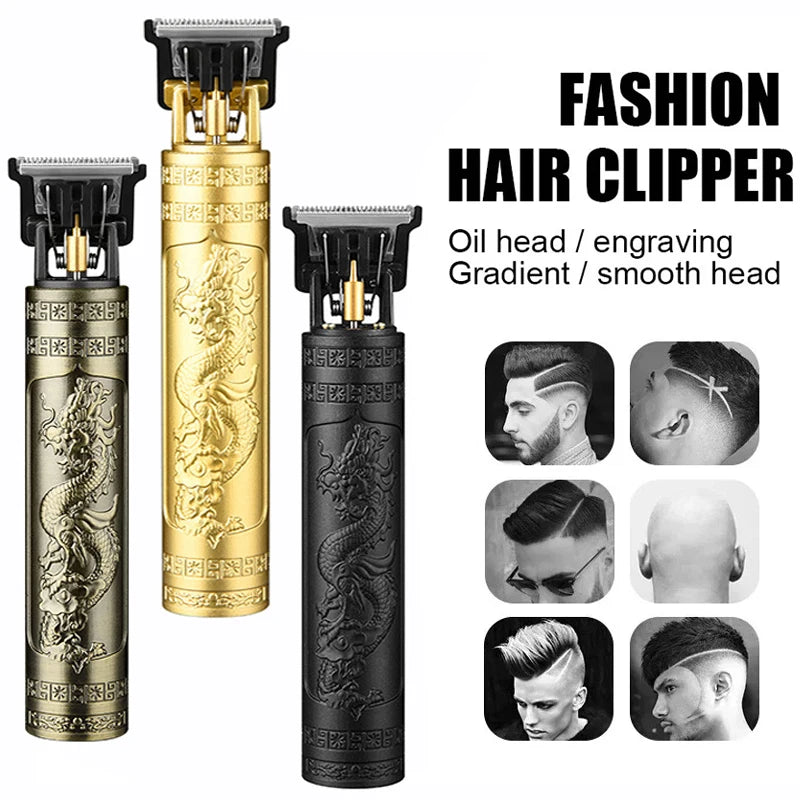 USB Fast Charging Hair Cutting Machine Electric Hair Clipper Portable Shaver Barber Professional Barber T9 Vintage Hair Trimmer