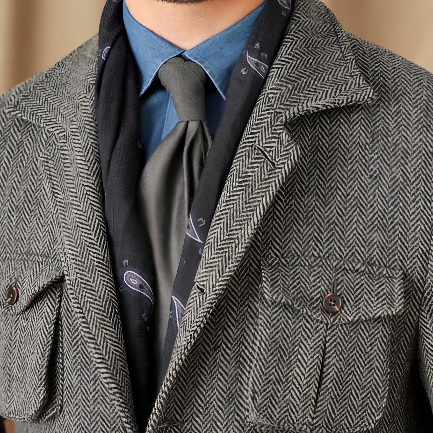 Collar Safari Jacket Jacket Commuter Business Keep Warm And Handsome