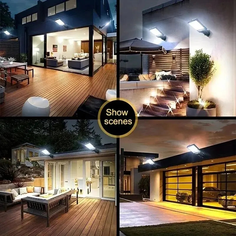 72/108 COB Sensor Solar Lights Outdoor LED Street Garden Solar Lamps 3Modes Waterproof Motion Sensor Remote Control Wall Light