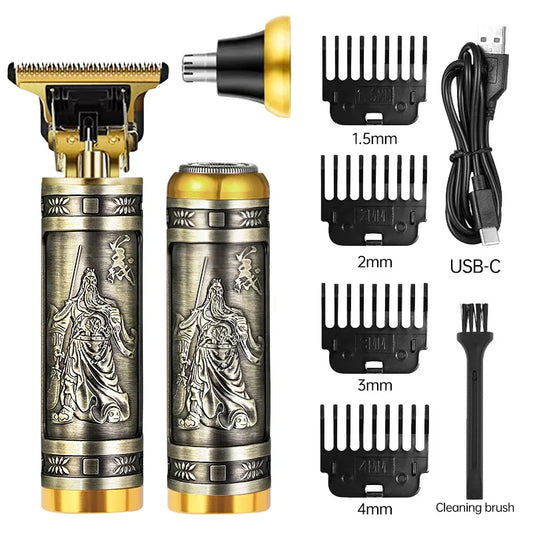 Hair Clipper Shaver Trimmer 3 In 1 Multifunctional Mini Grooming Kit For Men Bald Head Beard Styling Tool
