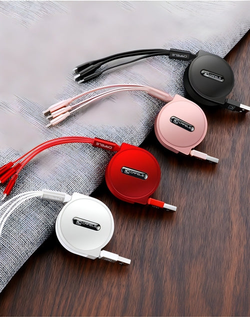 Z. Telescopic three-in-one charging line mobile phone multi-function