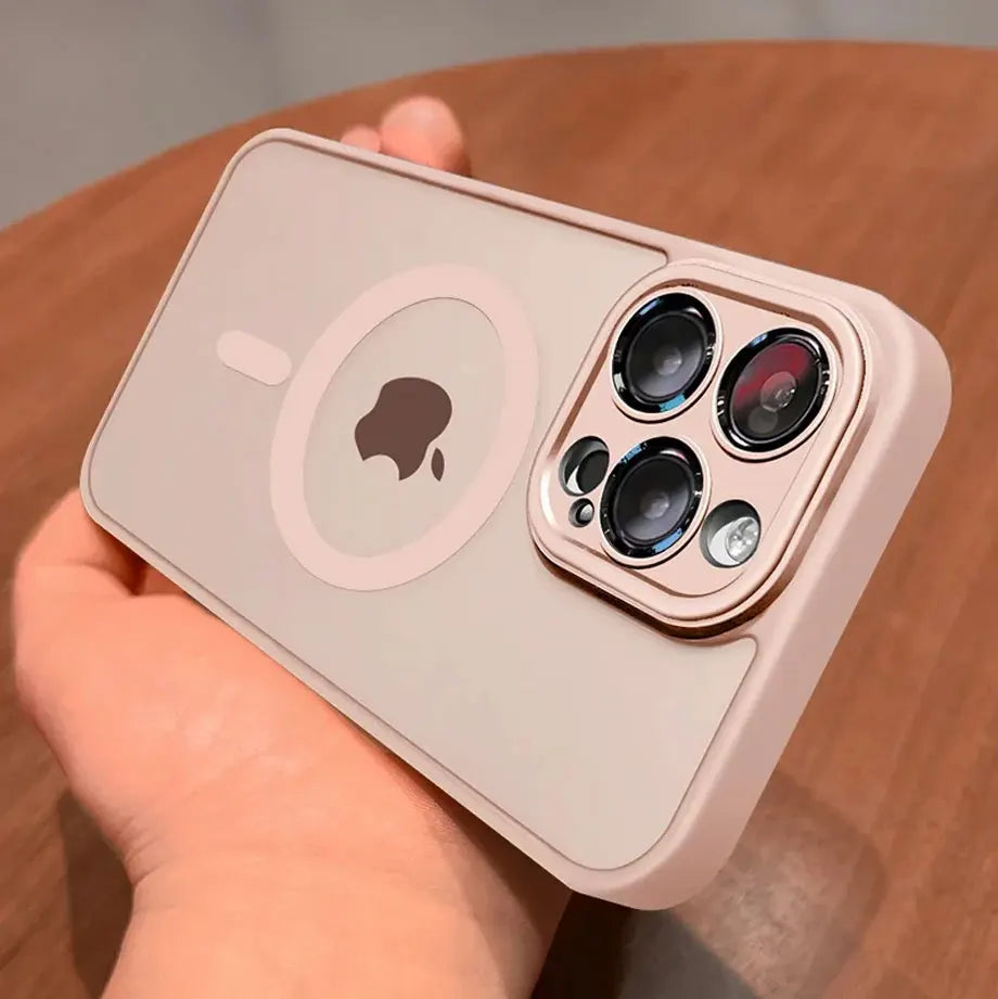 Magnetic Luxury Wireless Charge For Magsafe Case for iPhone 16 15 14 13 12 11 Pro Max Matte Translucent Armor Shockproof Cover