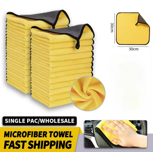 1/2/6pcs Microfiber Cleaning Towel Car Cleaning Cloths Professional Detailing Car Drying Microfiber Towel Wash Towel motorcycle