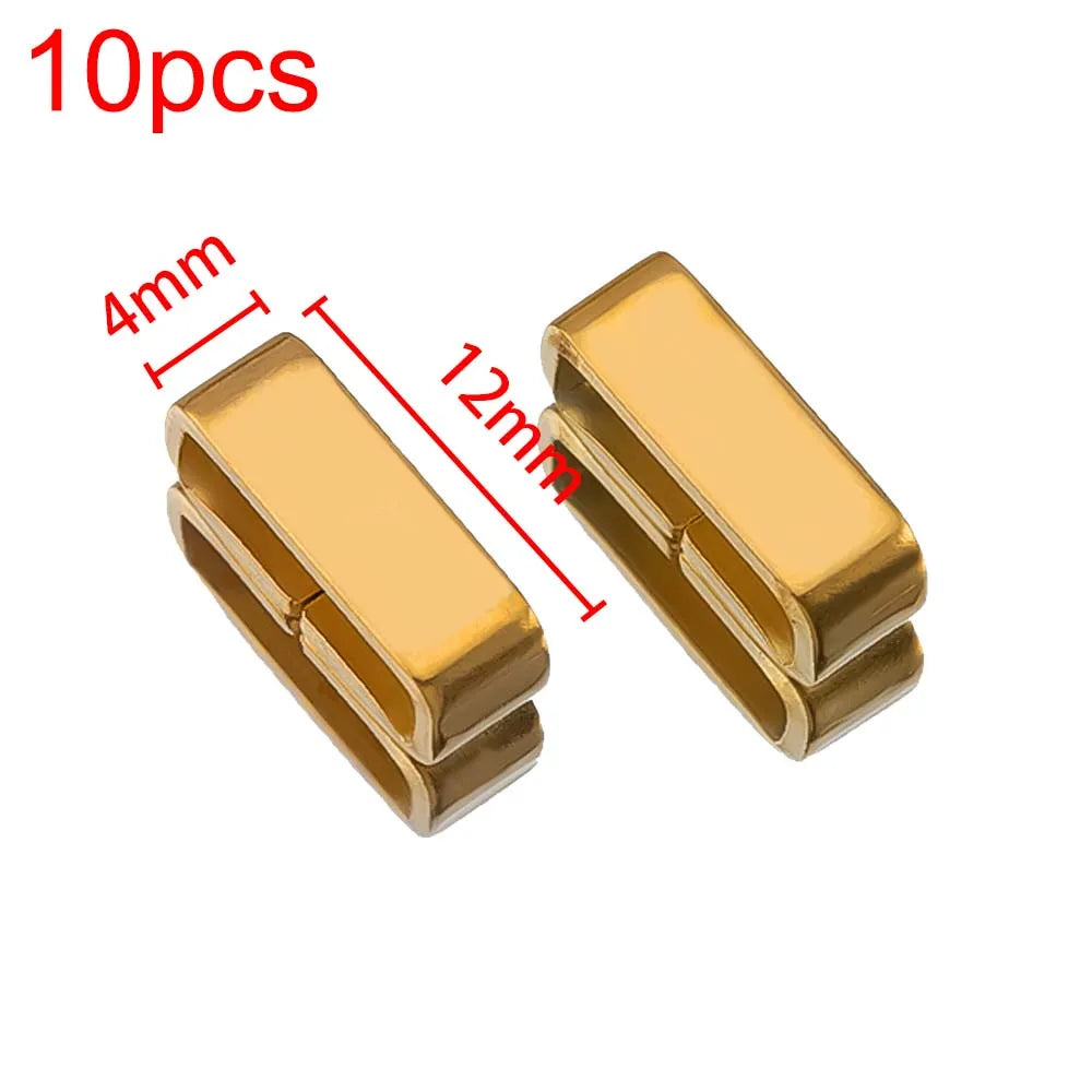 10pcs 50pcs Stainless Steel Square Bail Clasp Pendant Charm Connector Buckle Clip Clasp Necklace Bag DIY Jewelry Making Supplies