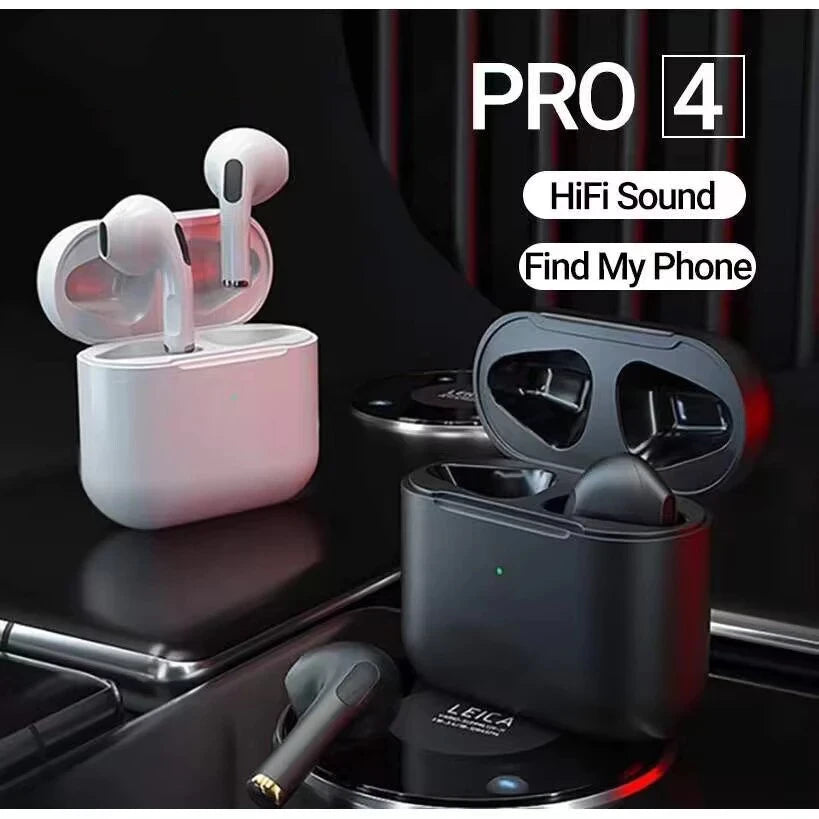Pro 4 TWS Wireless Headphones Earphone Bluetooth-compatible 5.3 Waterproof Headset with Mic for Xiaomi iPhone Pro4 Earbuds Game