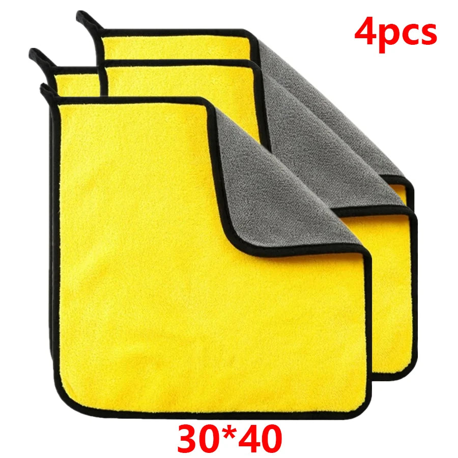 1/2/6pcs Microfiber Cleaning Towel Car Cleaning Cloths Professional Detailing Car Drying Microfiber Towel Wash Towel motorcycle