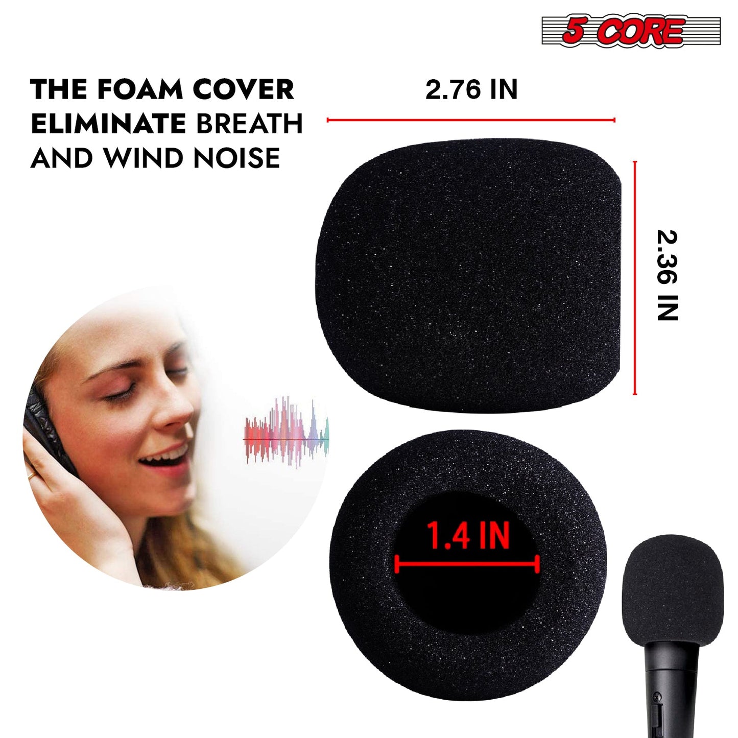 5Core Recording Microphone Podcast Bundle Professional Condenser