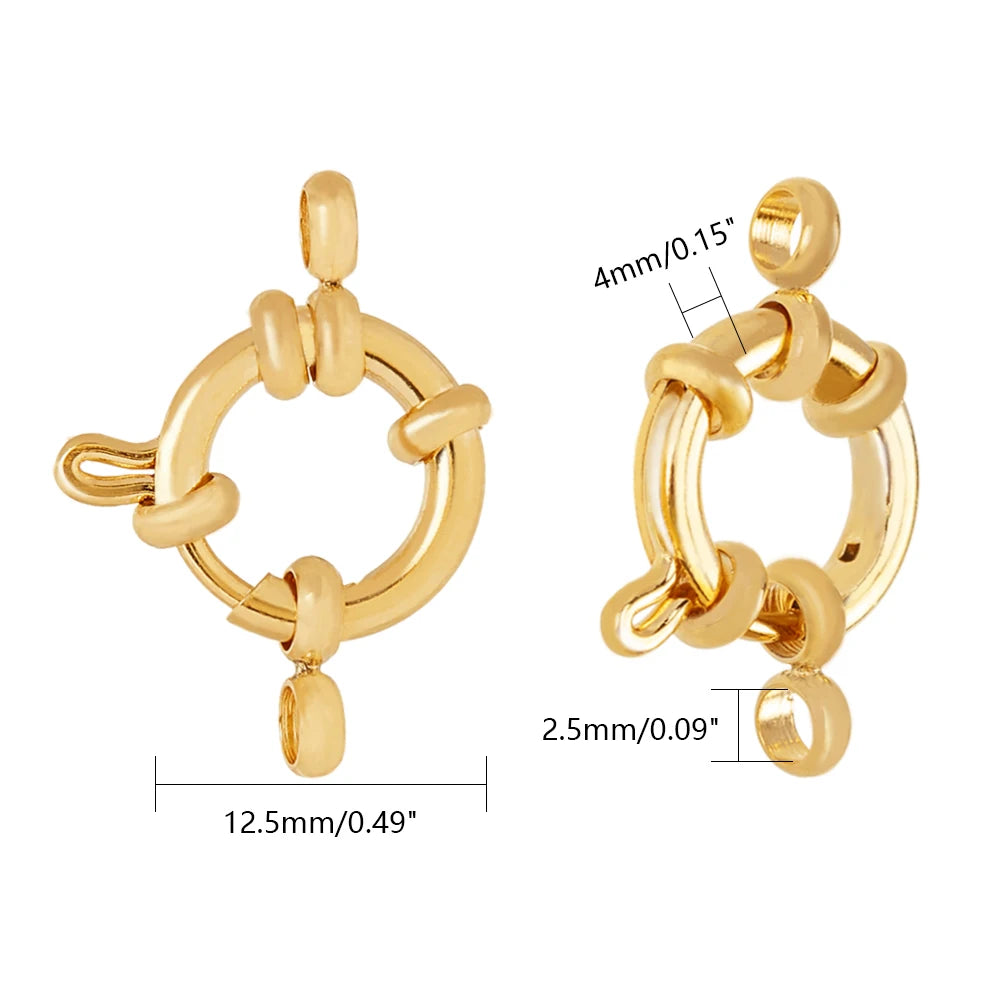 10Pcs 12mm/16mm Stainless Steel Spring Ring Clasps Hooks Connectors For Chain Necklace Bracelet DIY Jewelry Making